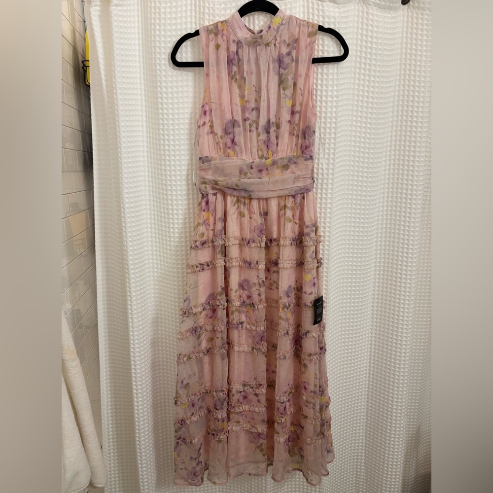 Lulu's Blush Floral Maxi Dress